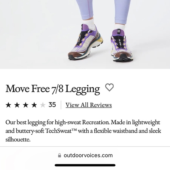 Outdoor Voices Move Free 7/8 Legging - M - Picture 5 of 5